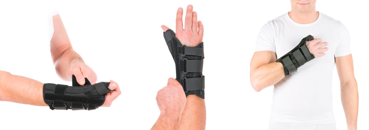 Бандаж на лучезапястный сустав с анатомическими шинами Т.36.09R