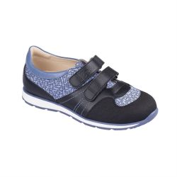 TW-450 (цв.7-черно-голубой) Полуботинки спортивные (натур.кожа)